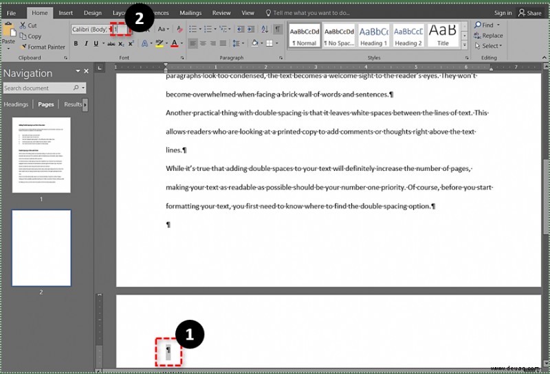 So löschen Sie eine Seite in Microsoft Word