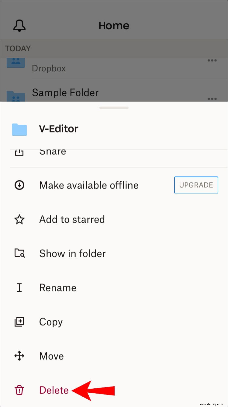 So löschen Sie einen Ordner in Dropbox