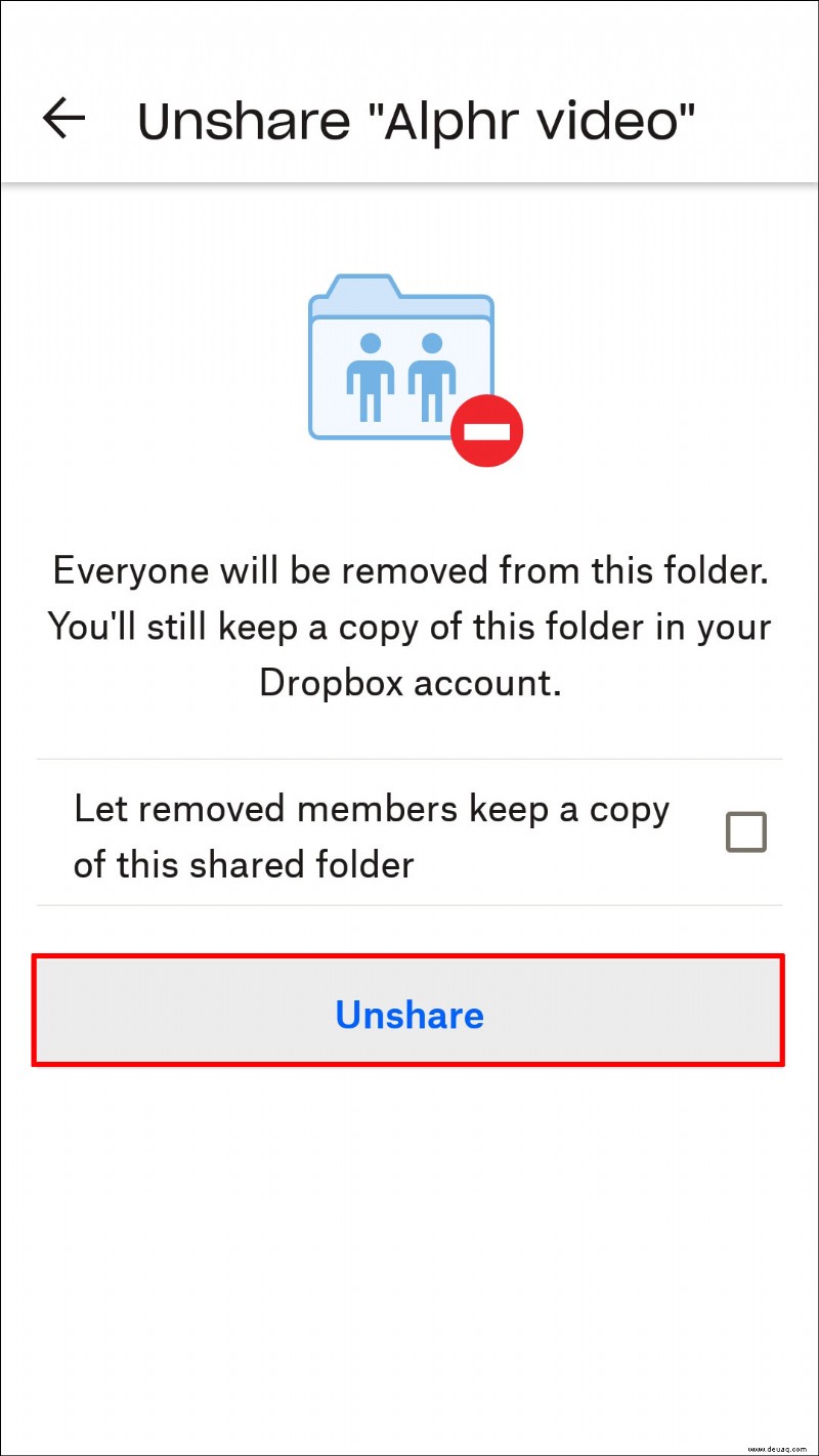 So löschen Sie einen Ordner in Dropbox