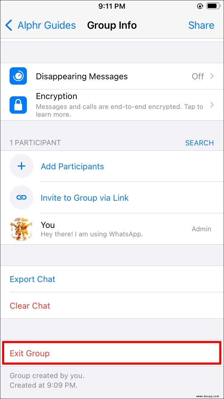 So löschen Sie eine Gruppe in WhatsApp