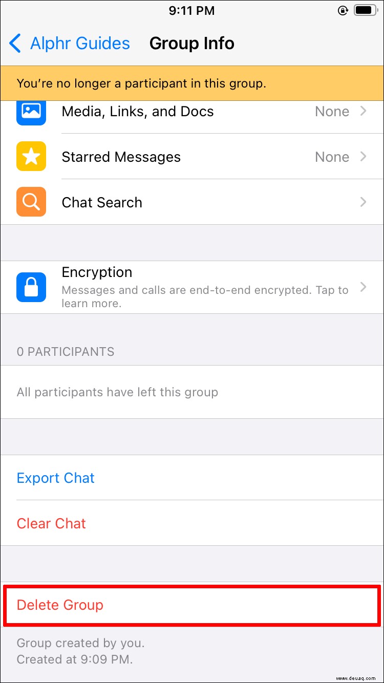 So löschen Sie eine Gruppe in WhatsApp