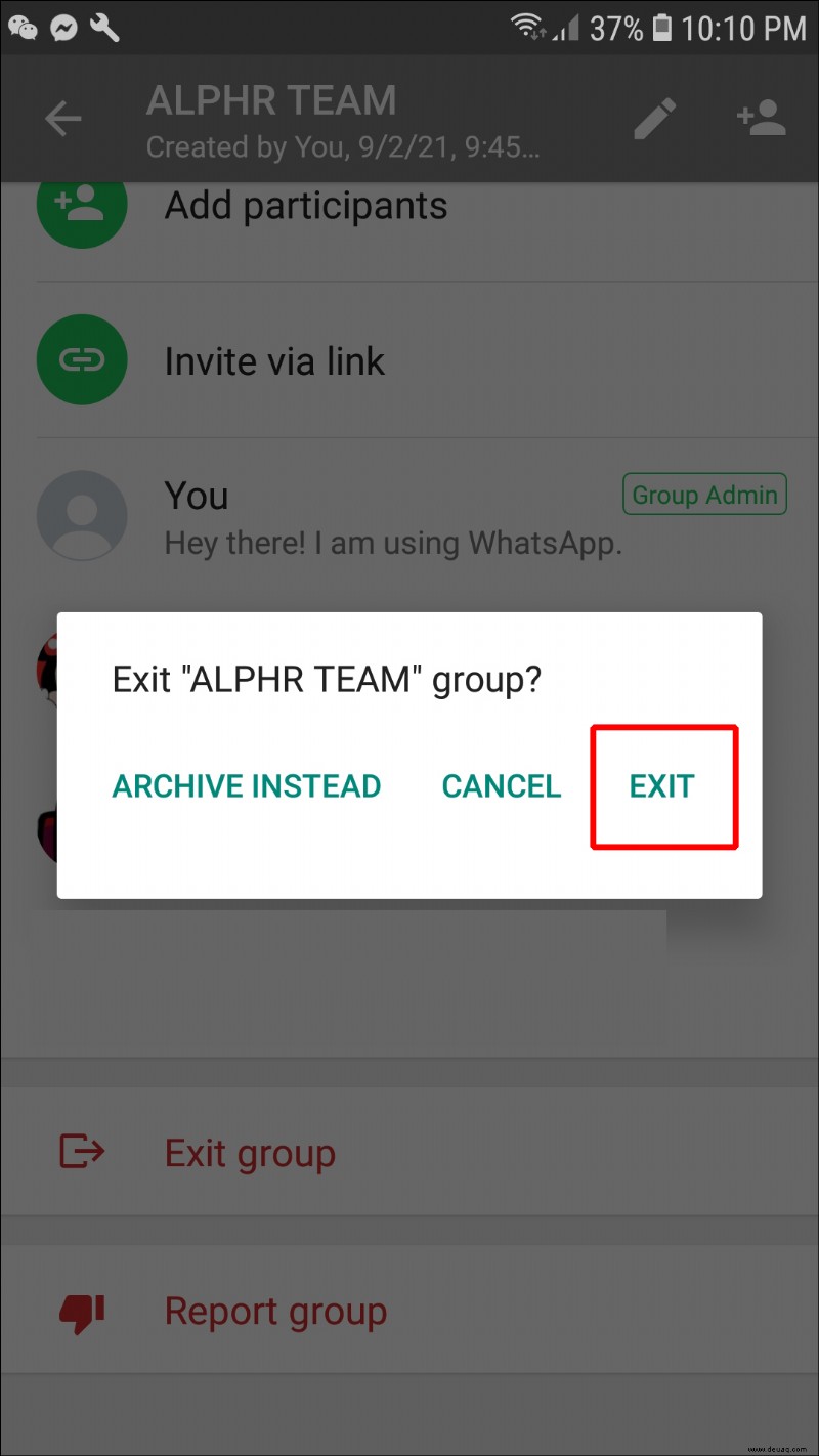So löschen Sie eine Gruppe in WhatsApp