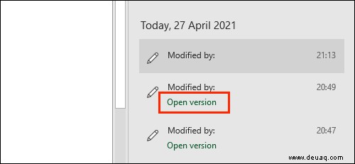 So kehren Sie zur vorherigen Version einer Excel-Datei zurück
