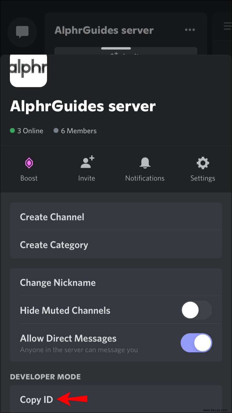 So finden Sie eine Server-ID in Discord auf einem PC oder Smartphone