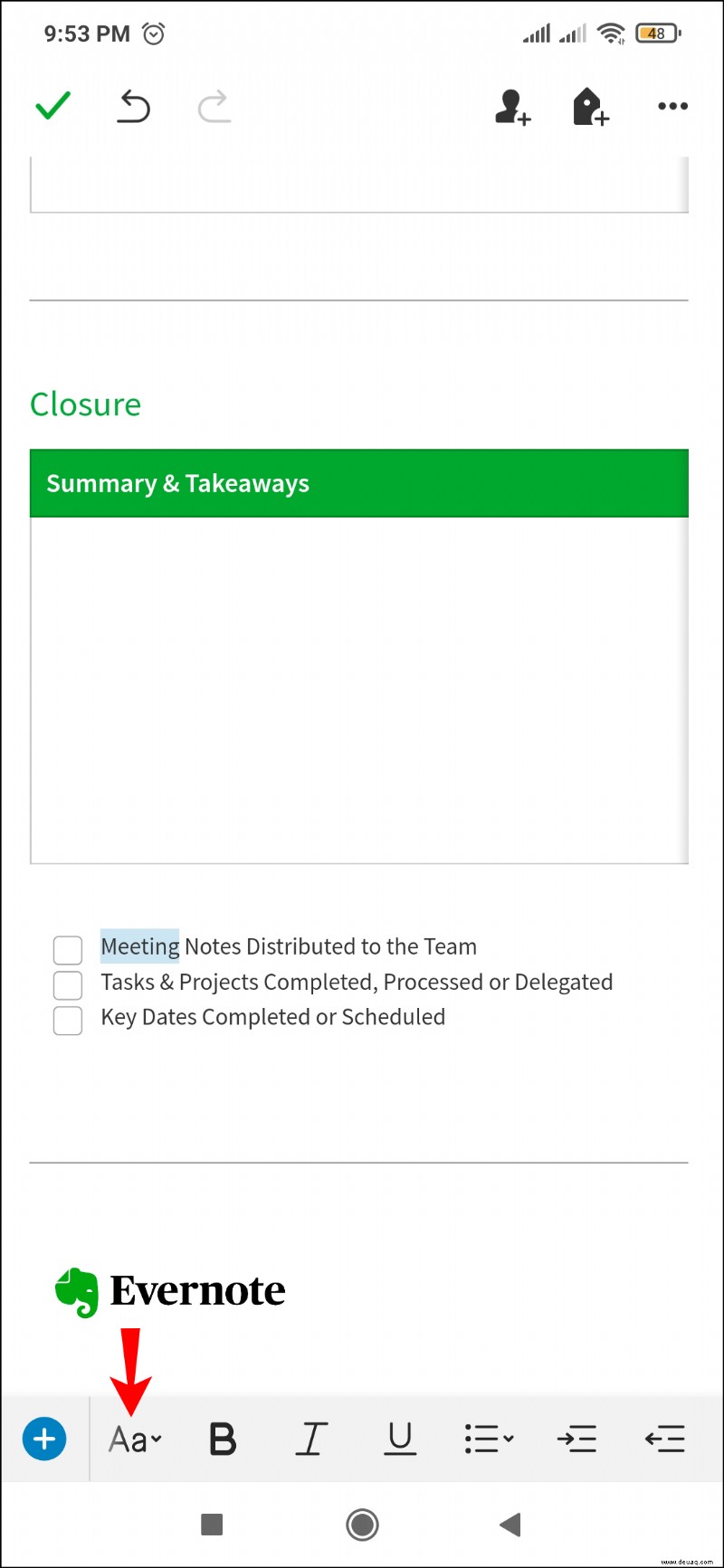 So ändern Sie die Standardschriftart in Evernote