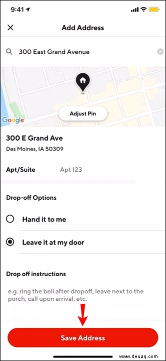 So ändern Sie Ihre Adresse in DoorDash