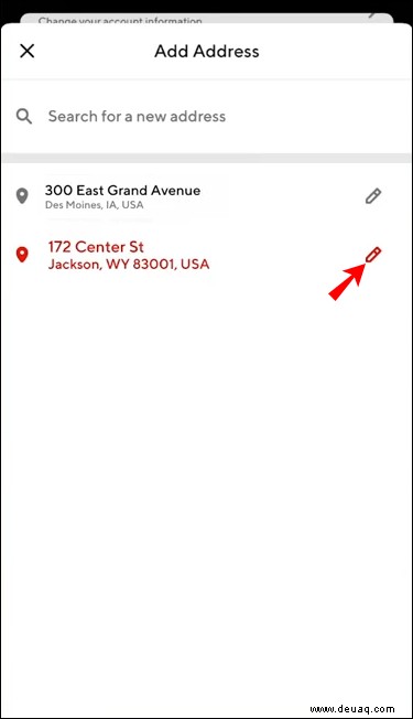 So ändern Sie Ihre Adresse in DoorDash