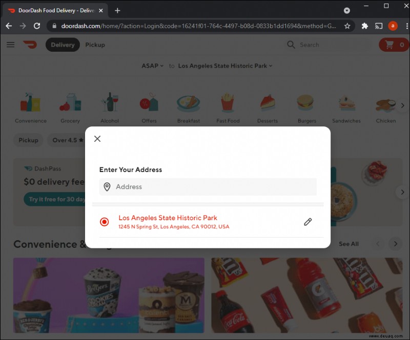 So ändern Sie Ihre Adresse in DoorDash