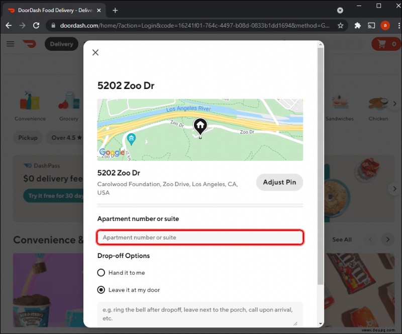 So ändern Sie Ihre Adresse in DoorDash