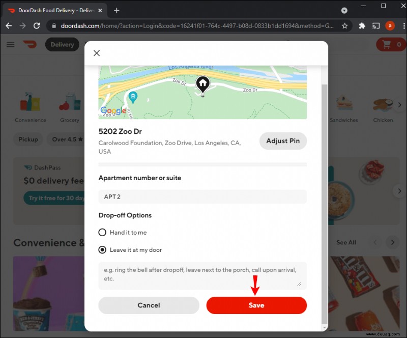 So ändern Sie Ihre Adresse in DoorDash