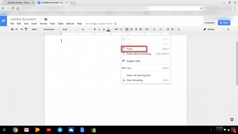 Kopieren und Einfügen auf einem Chromebook