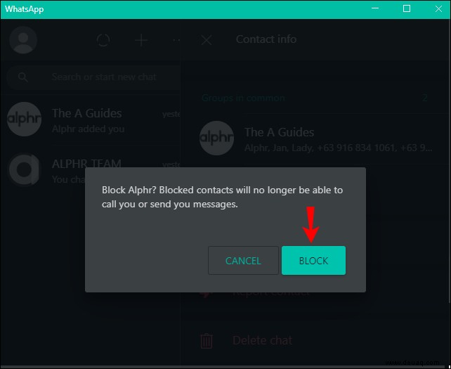 So blockieren Sie eine Gruppe in WhatsApp