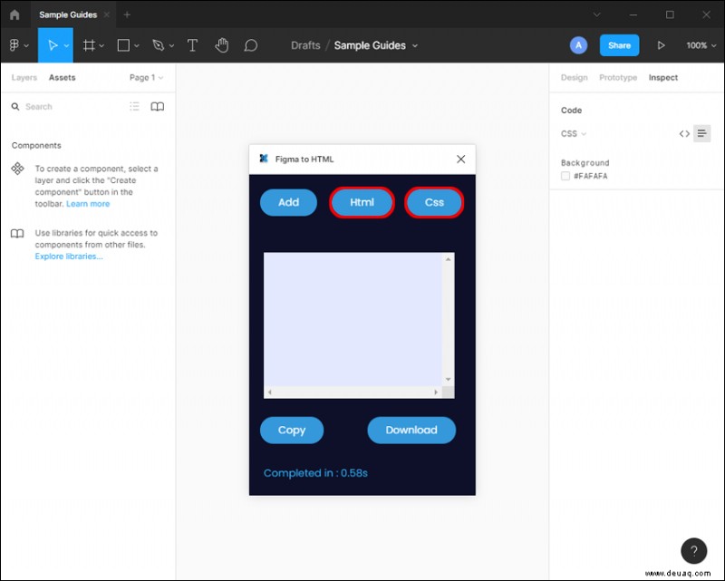 So exportieren Sie Code in Figma