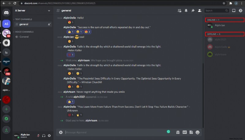 Wie man die Mitgliederzahl in Discord anzeigt