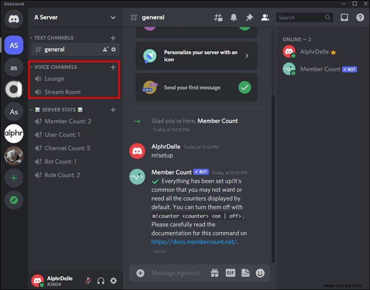 Wie man die Mitgliederzahl in Discord anzeigt