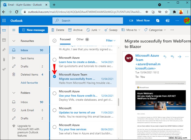 So blockieren Sie eine E-Mail-Adresse in Outlook