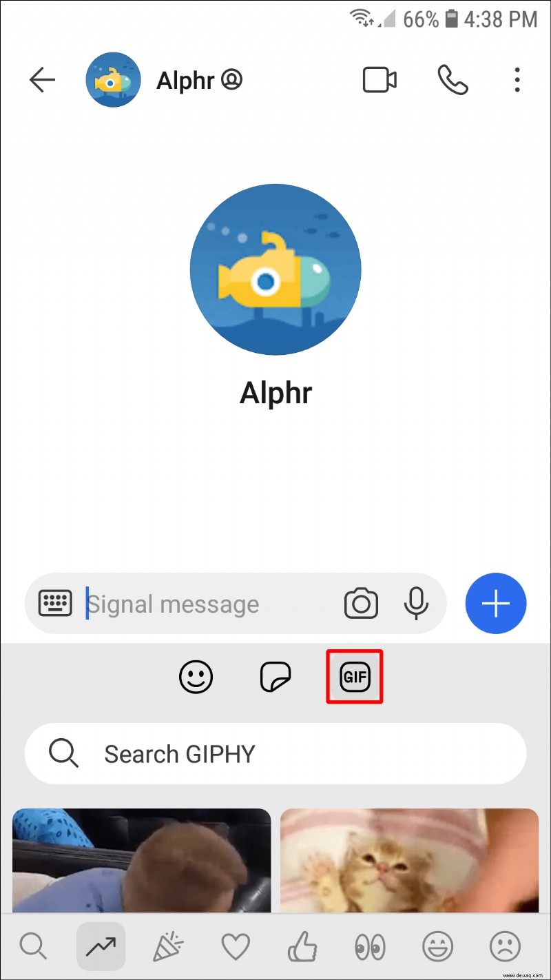So verwenden Sie GIFs in Signal