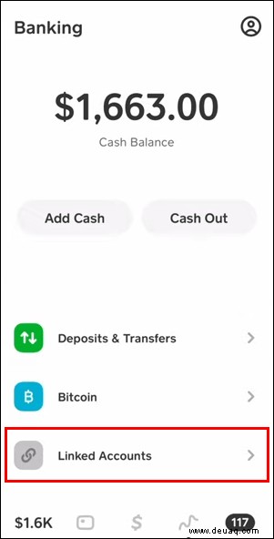 So fügen Sie ein Bankkonto in der Cash App hinzu
