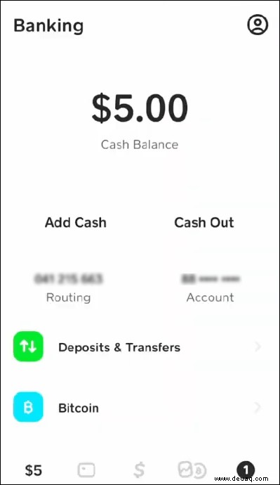 So fügen Sie ein Bankkonto in der Cash App hinzu