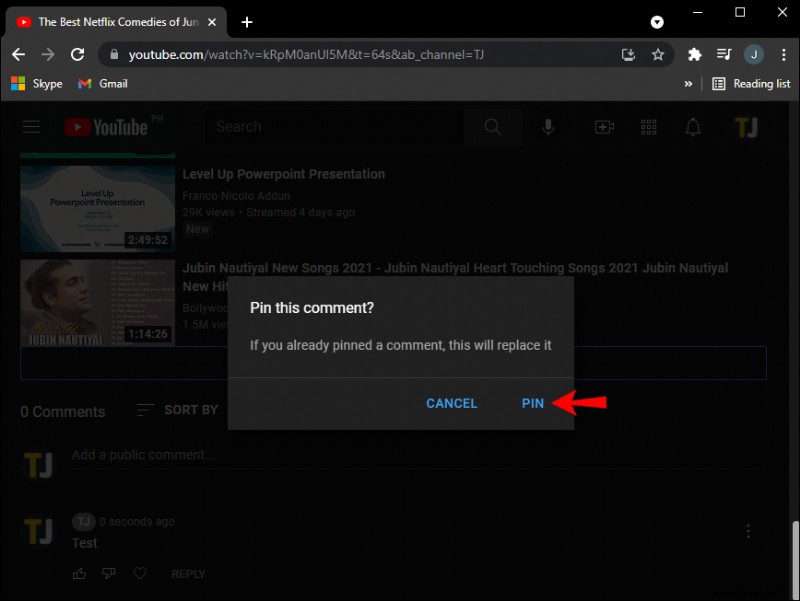 So pinnen Sie einen Kommentar auf YouTube