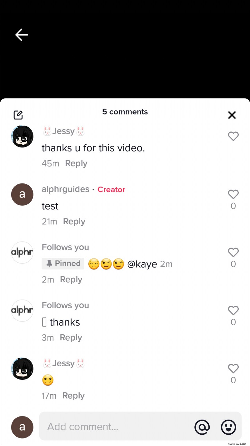 So pinnen Sie einen Kommentar in TikTok