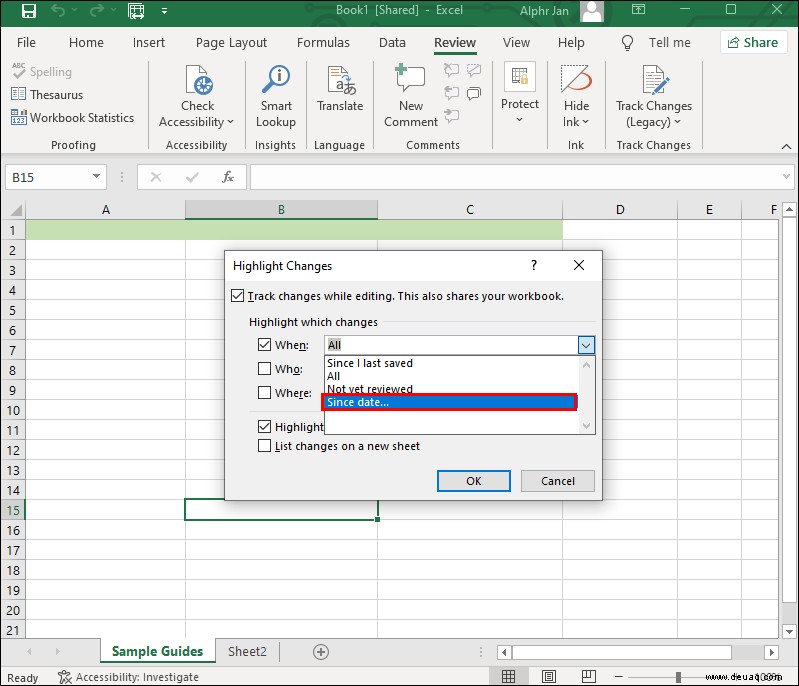 So überprüfen Sie, wer eine Excel-Tabelle bearbeitet hat