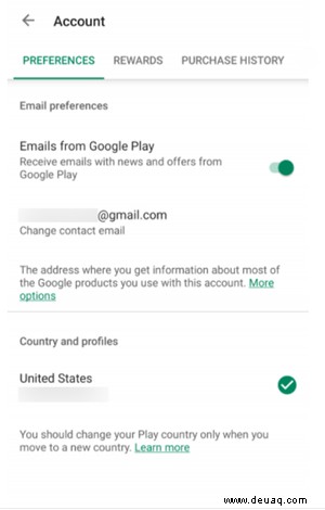 So ändern Sie das Land im Google Play Store