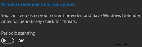 So deaktivieren Sie Windows Defender