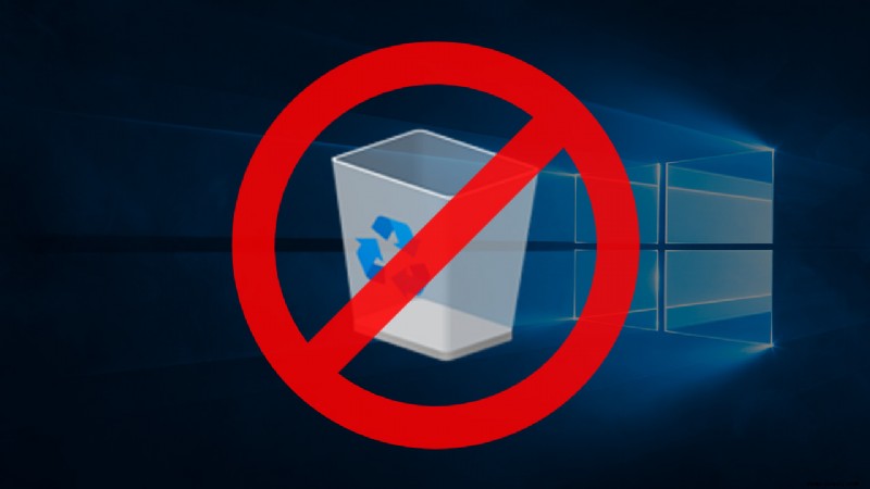 Entfernen des Papierkorbs vom Windows 10-Desktop
