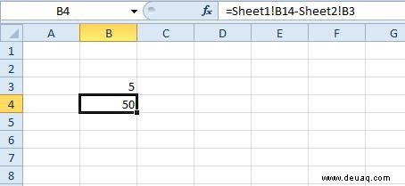 So subtrahieren Sie in Excel mit einer Formel