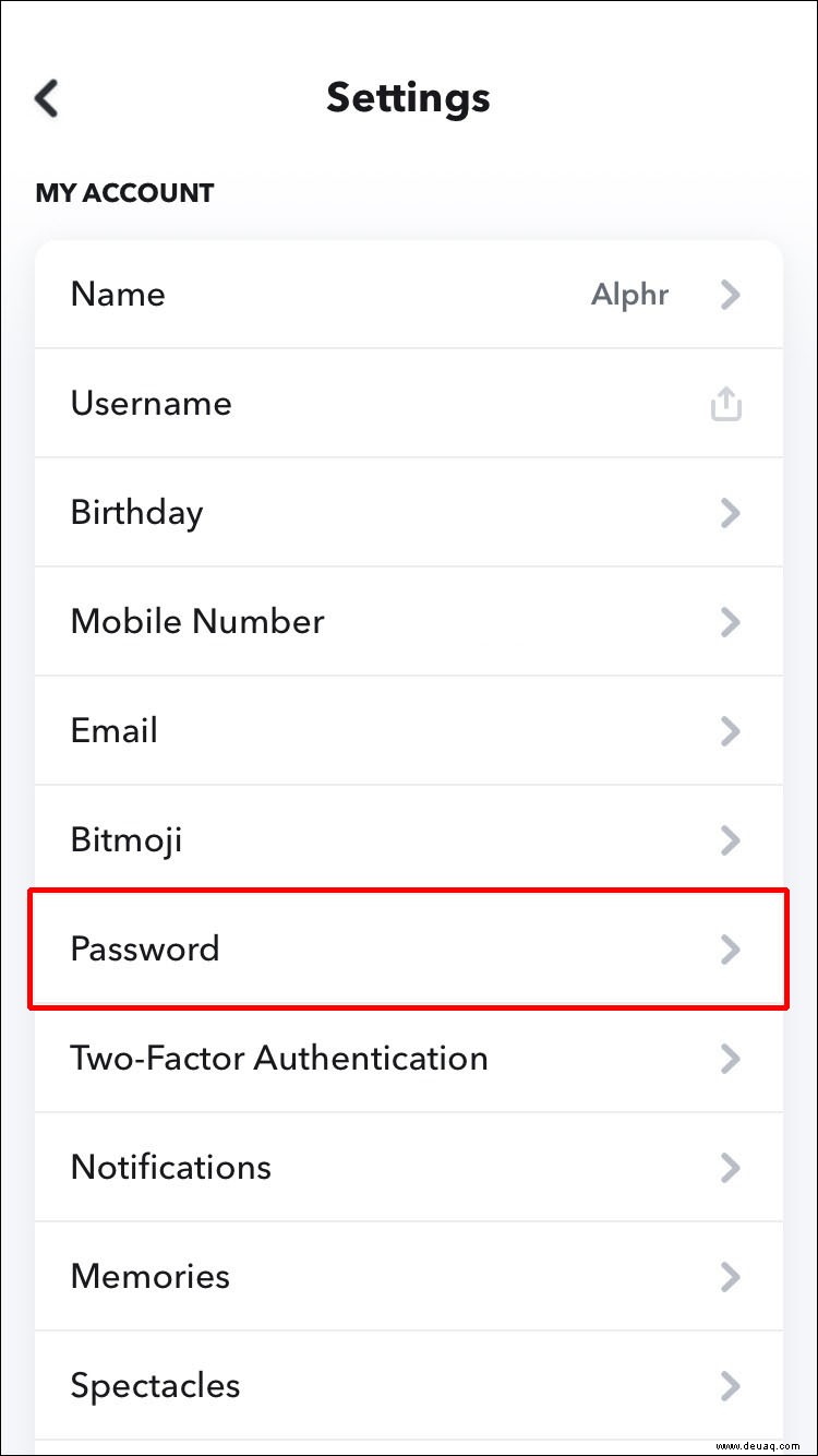So ändern Sie Ihr Passwort in Snapchat