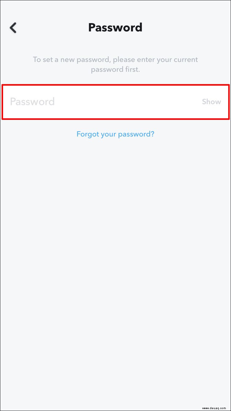 So ändern Sie Ihr Passwort in Snapchat
