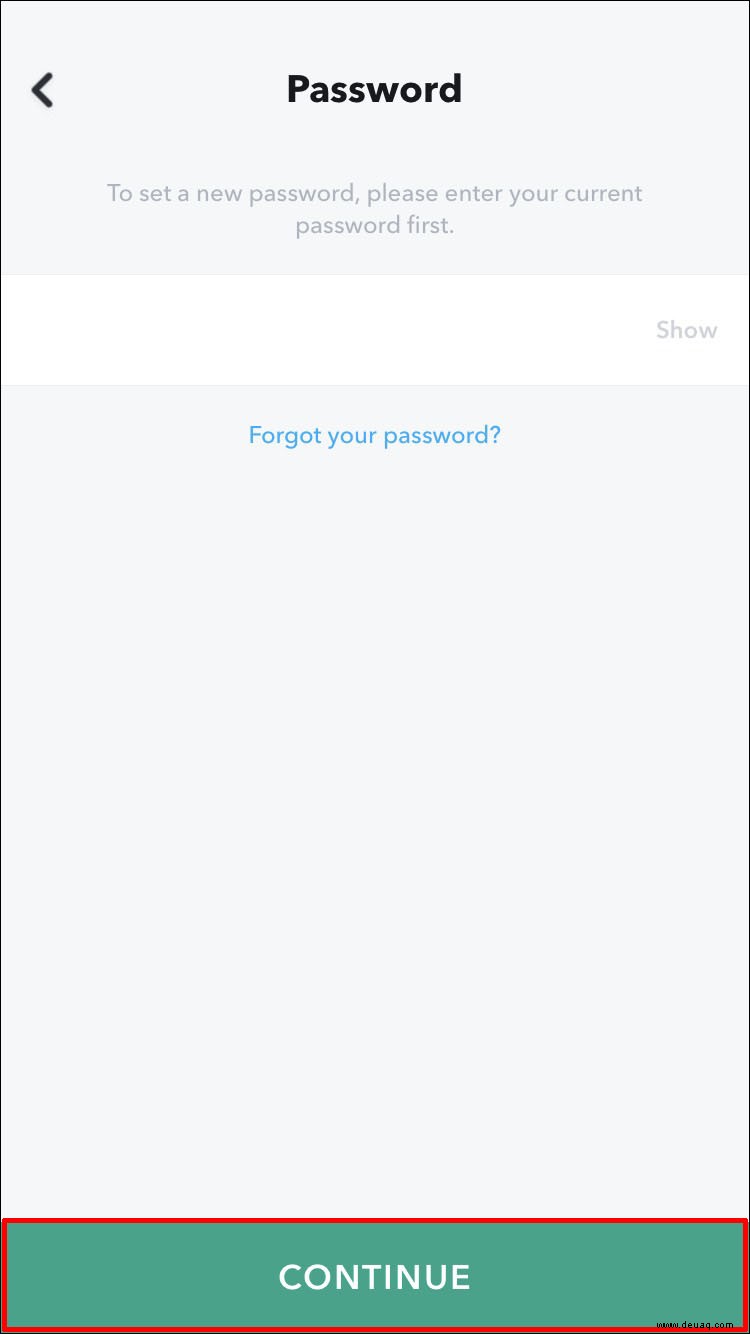 So ändern Sie Ihr Passwort in Snapchat