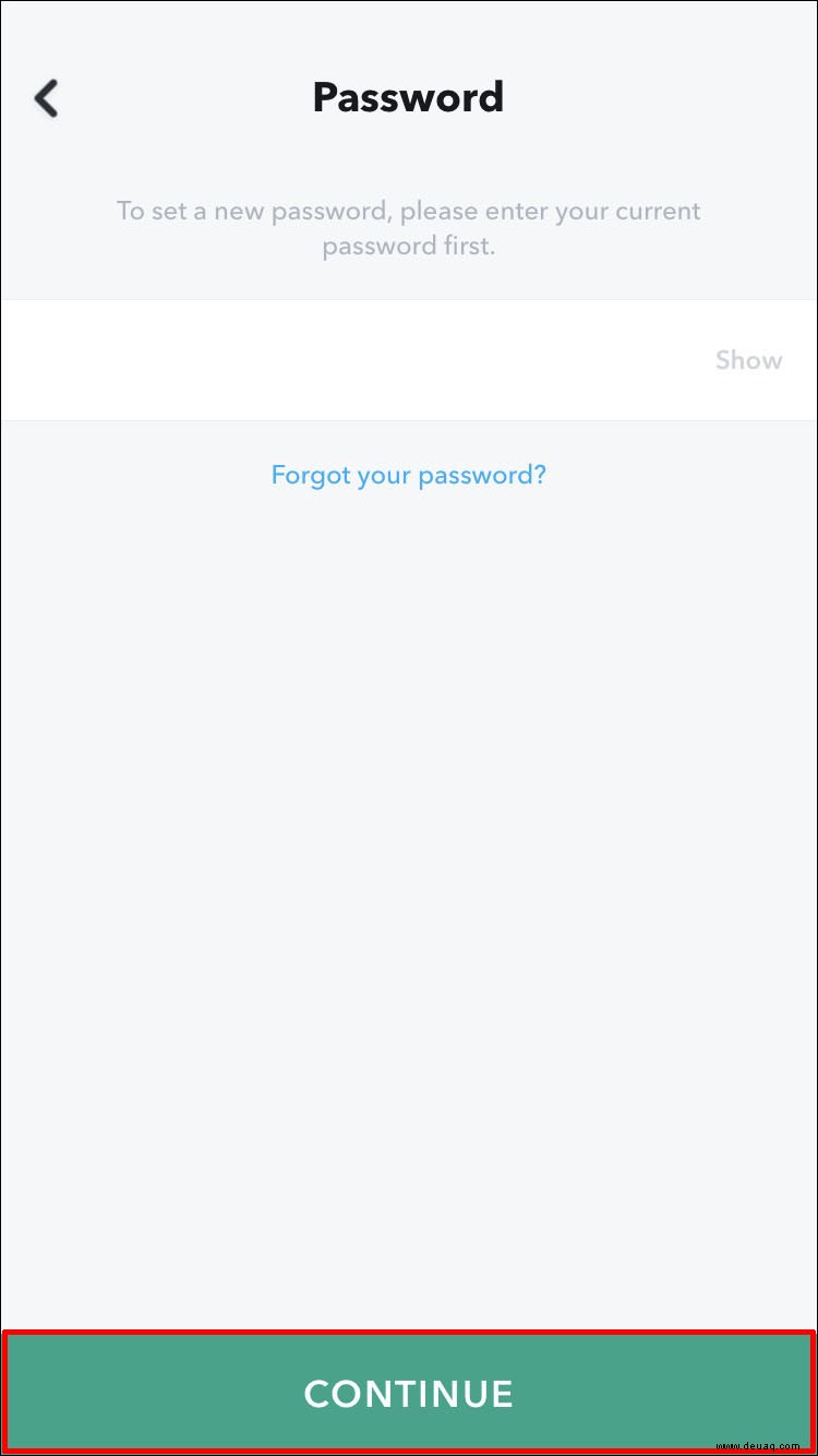 So ändern Sie Ihr Passwort in Snapchat