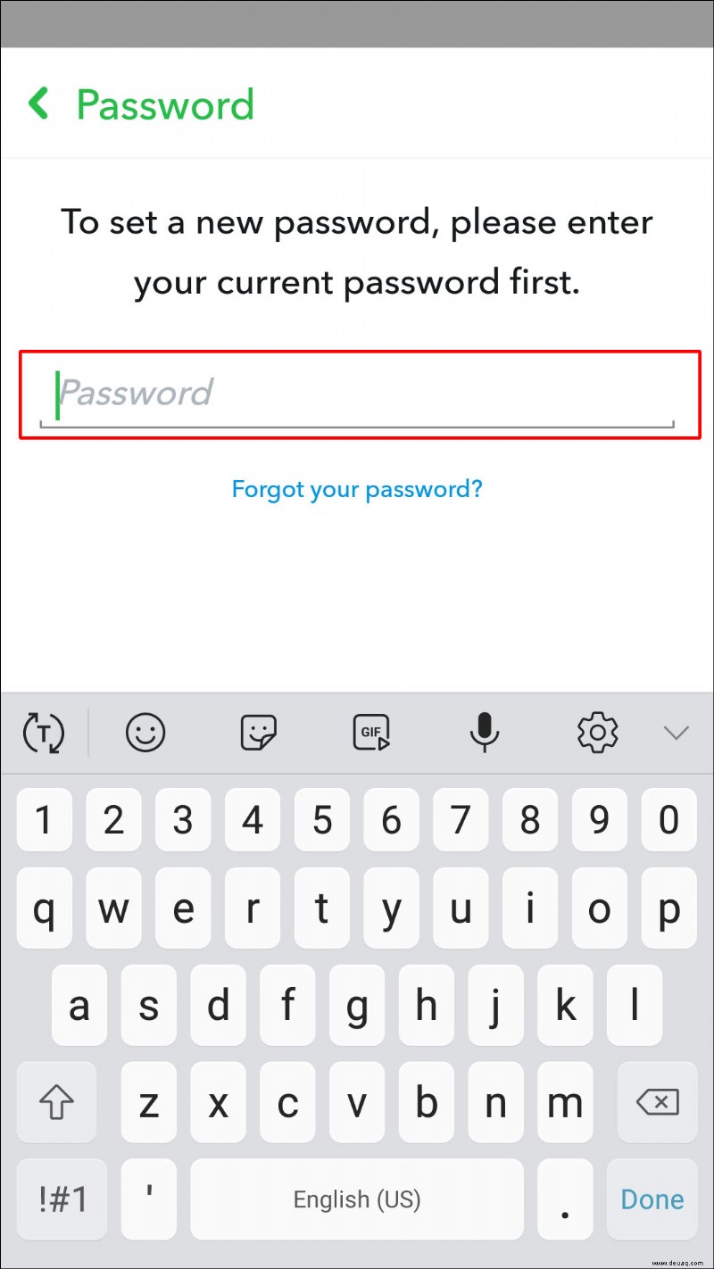 So ändern Sie Ihr Passwort in Snapchat