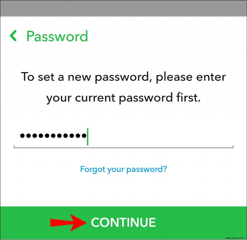 So ändern Sie Ihr Passwort in Snapchat