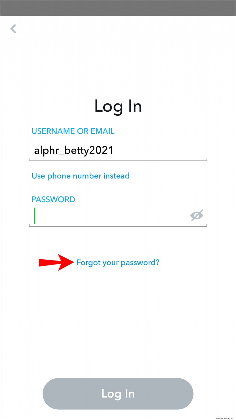 So ändern Sie Ihr Passwort in Snapchat