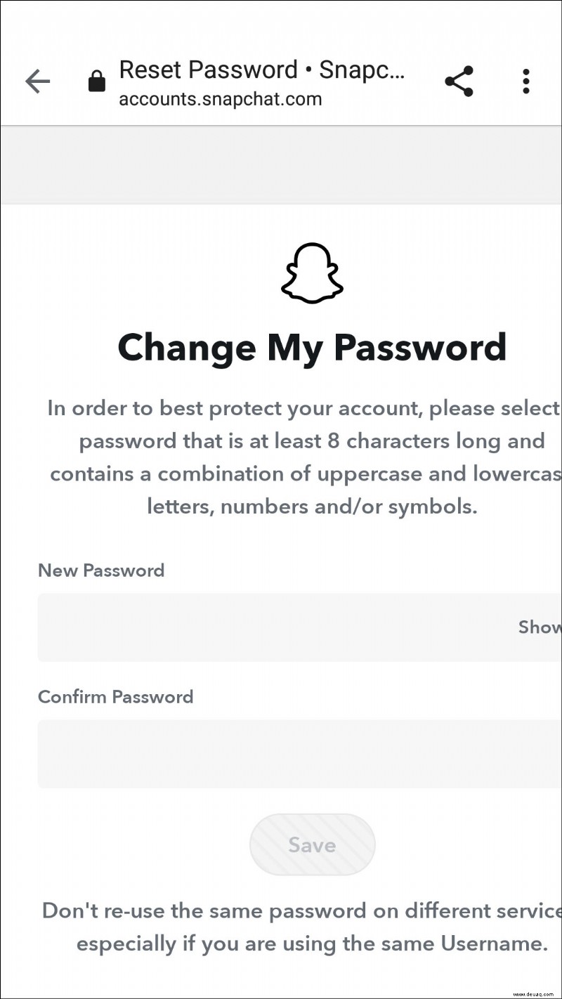 So ändern Sie Ihr Passwort in Snapchat