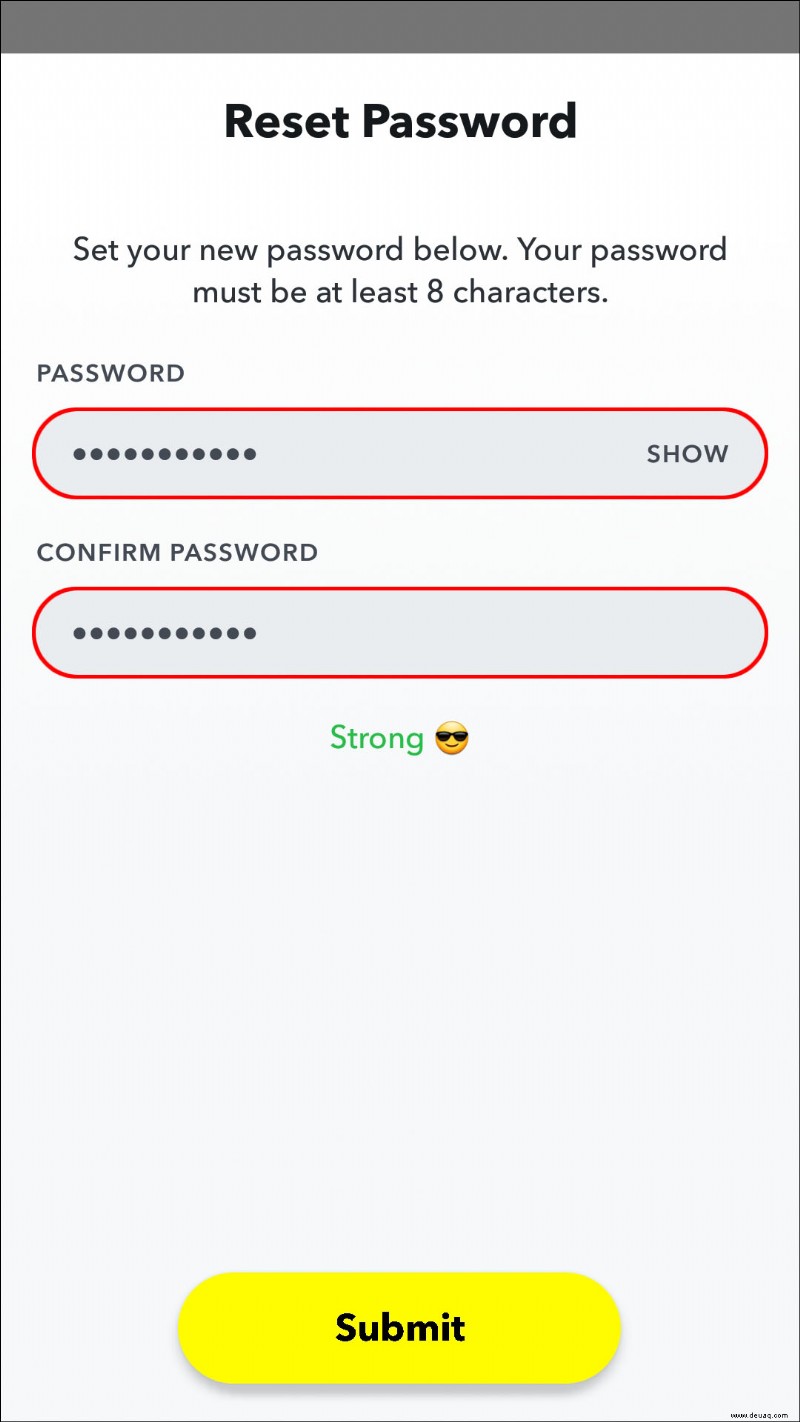 So ändern Sie Ihr Passwort in Snapchat
