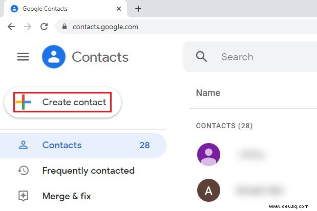 So fügen Sie Google Mail neue Kontakte hinzu