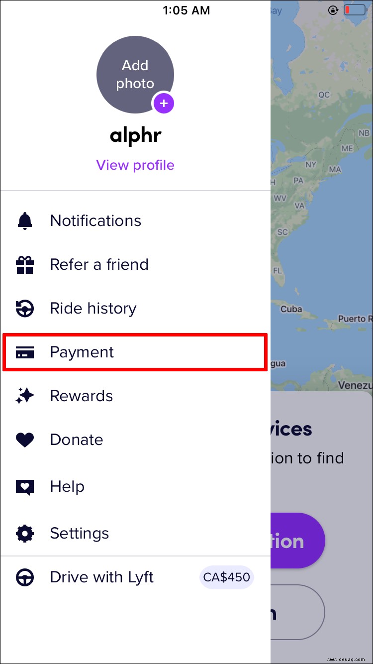 So entfernen Sie eine Kreditkarte aus Lyft