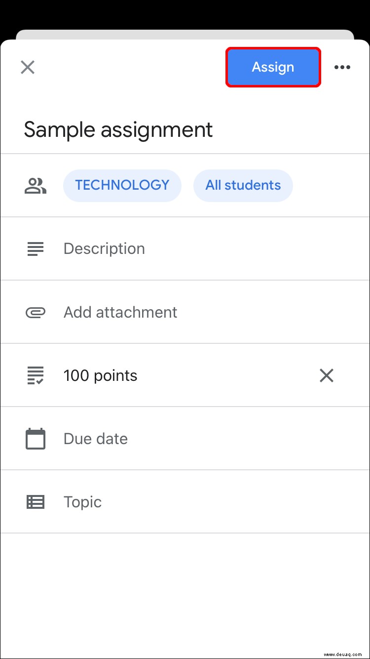 So erstellen Sie eine Aufgabe in Google Classroom