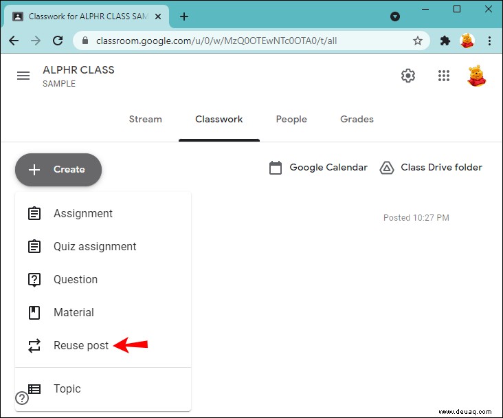 So erstellen Sie eine Aufgabe in Google Classroom