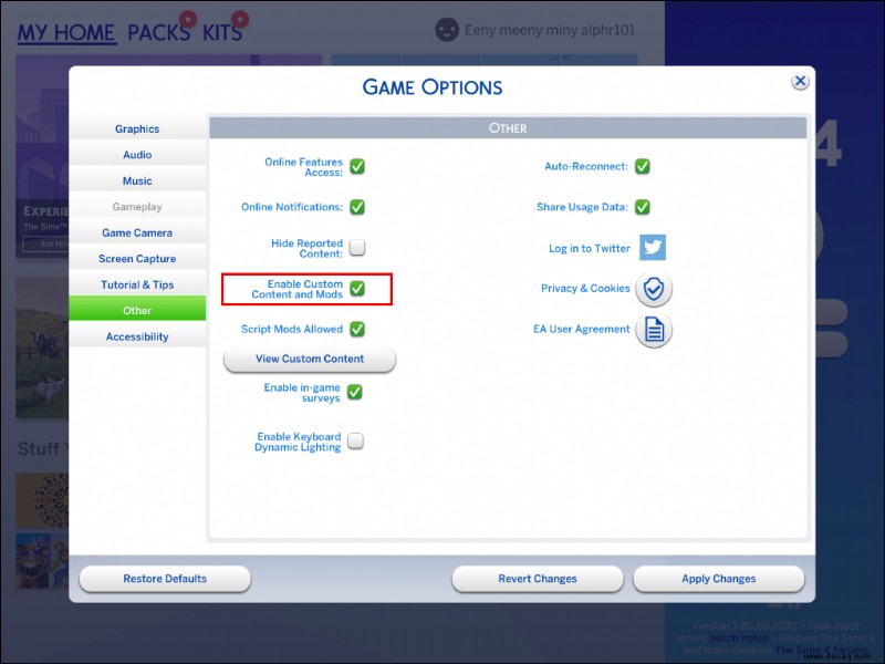 So beheben Sie, dass Sims 4-Mods nicht angezeigt werden