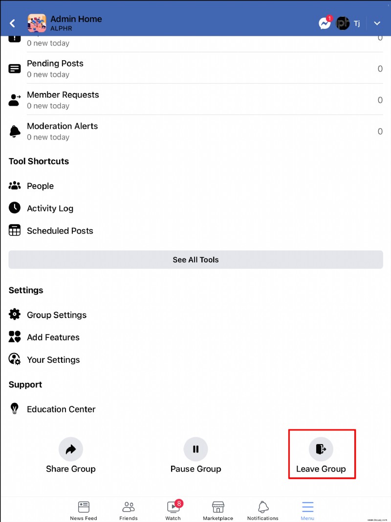 So löschen Sie eine Facebook-Gruppe