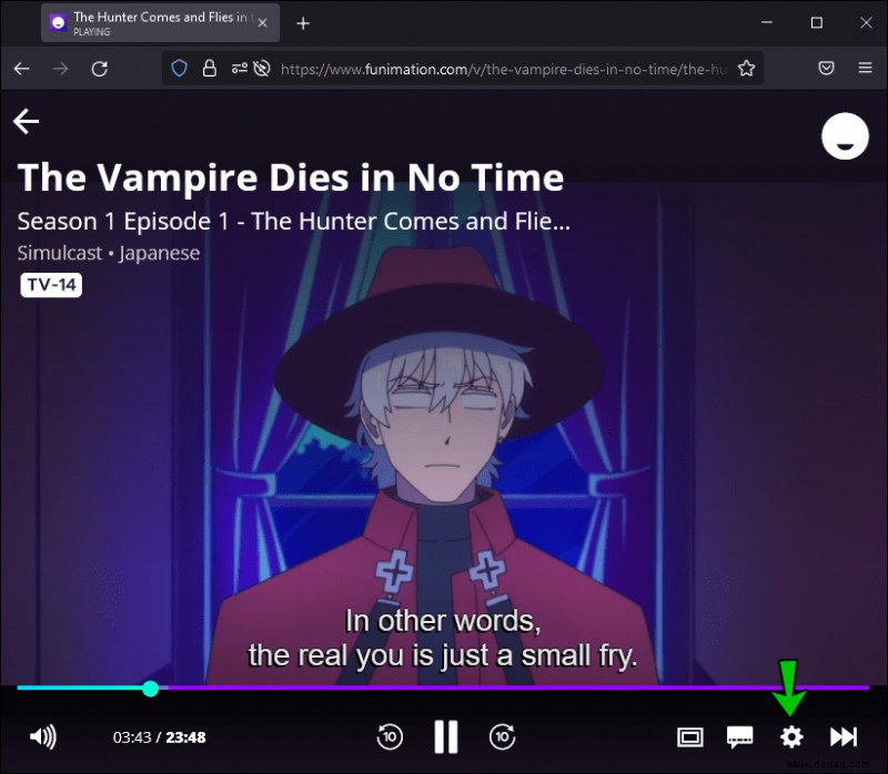 So ändern Sie die Sprache in Funimation