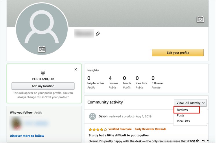 So zeigen Sie Ihre eigenen Amazon-Rezensionen an