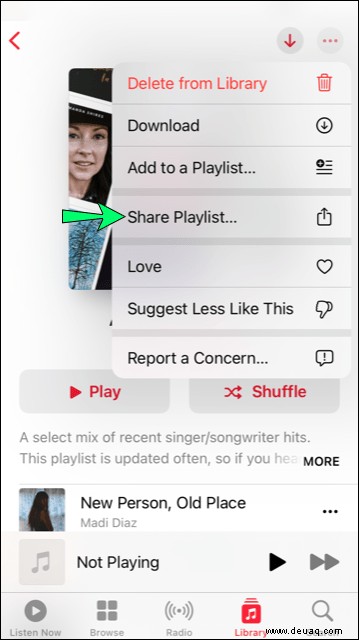 So teilen Sie eine Playlist in Apple Music