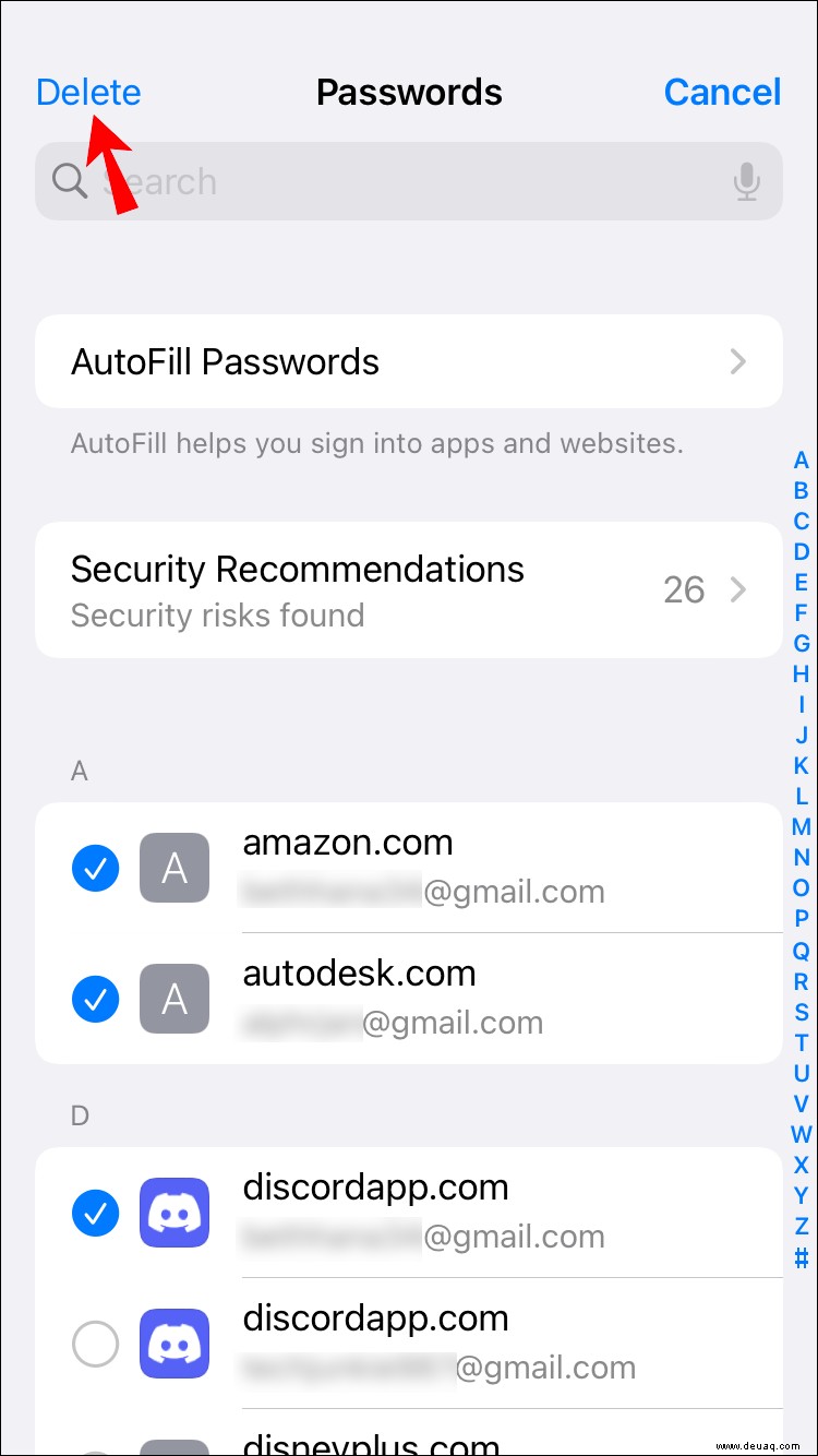 So löschen Sie ein gespeichertes Passwort auf einem iPhone