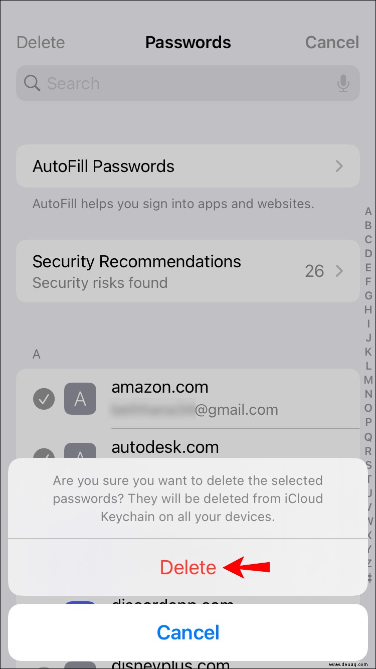 So löschen Sie ein gespeichertes Passwort auf einem iPhone